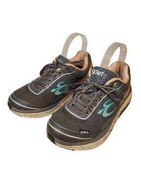 Gdefy Gravity Defyer Mighty Walk womans 8.5 Rubber EVA sole Grey blue orange